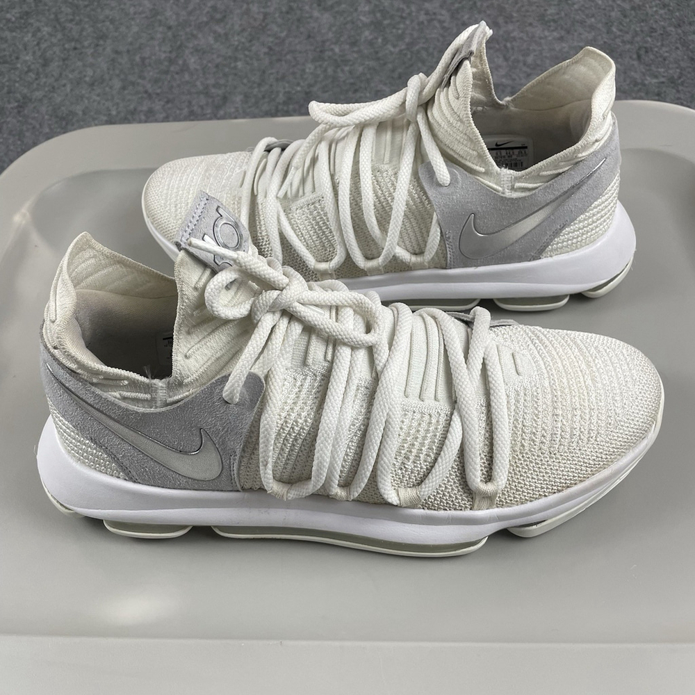 Nike KD 10 Still KD White Pure Platinum 897815-100 Mens Size 10.5 With Box
